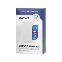 Звонок 220V, динь-дон, 80 дБ, 60W, IP20, открытой установки, ORNO