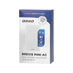Звонок 220V, динь-дон, 80 дБ, 60W, IP20, открытой установки, ORNO №1