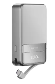 Повербанк EcoFlow RAPID Magnetic Power Bank (10000 mAh) Silver №1