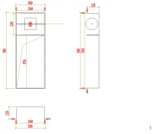 Полка в туалет металлическая встроенная черная Nett TB-78 №4