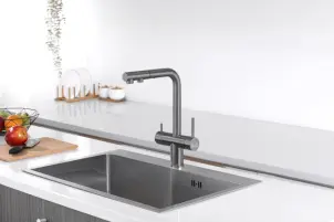 Комбінований змішувач на кухню графітовий 4в1 Nett FWGr-33 №3