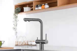 Комбінований змішувач на кухню графітовий 4в1 Nett FWGr-33 №5