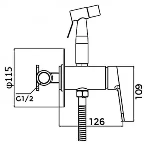 Змішувач з гігієнічним душем Gappo G7299-30 №5