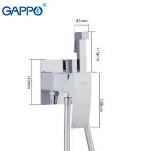 Вбудований змішувач для гігієнічного душу GAPPO G7207-8 №3