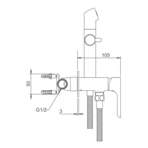 Смеситель для гигиенического душа Gappo Noar G7248-1 №7