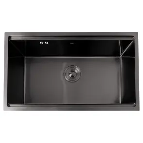 Черная мойка врезная с PVD покрытием многофункциональная Nett NB-7042 №1