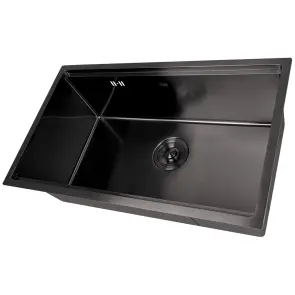 Черная мойка врезная с PVD покрытием многофункциональная Nett NB-7042 №9