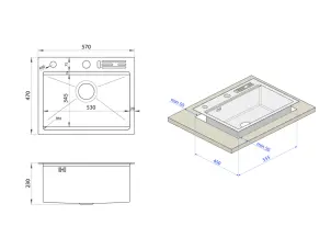Кухонна мийка з покриттям HoneyComb Nett NSS-5747 №6