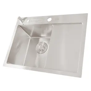 Накладна кухонна мийка з правим крилом Nett NS-6045(R) №6