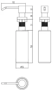 Черный дозатор для мыла на мойку Nett DB-300 №6