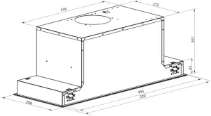 Кухонная вытяжка встроенная белая 50 см Nett HW-5230 №5