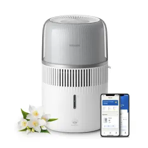 Зволожувач повітря Philips традиційне зволоження Series 5000, 56м2, 4.5л, 400мл/г, електр. кер-ння, режим сну, нічник, білий №5