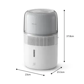 Зволожувач повітря Philips традиційне зволоження Series 5000, 56м2, 4.5л, 400мл/г, електр. кер-ння, режим сну, нічник, білий №6