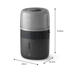 Увлажнитель воздуха Philips традиционное увлажнение Series 5001, 56м2, 4.5л, 400мл/ч, электр. управление, режим сна, ночник, темно-синий №2