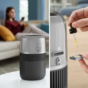 Увлажнитель воздуха Philips традиционное увлажнение Series 5001, 56м2, 4.5л, 400мл/ч, электр. управление, режим сна, ночник, темно-синий №7