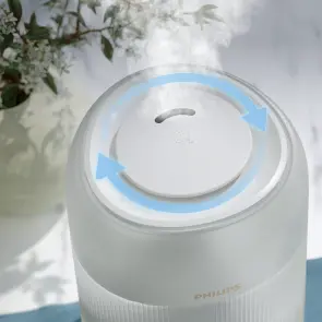Зволожувач повітря Philips традиційне зволоження Series 1001, 41м2, 3л, 275мл/г, електр. кер-ння, режим сну, нічник, білий №5