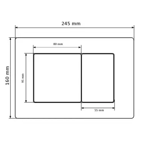 Кнопка смыва для инсталляции VBI ELBA XS BLACK №3