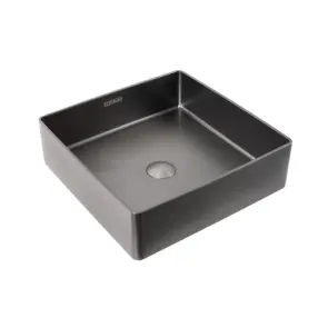 Умивальник Platinum Handmade PVD чорний 400x400 мм №6