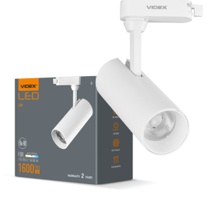 LED світильник трековий VIDEX 20 Вт 4100K білий №1