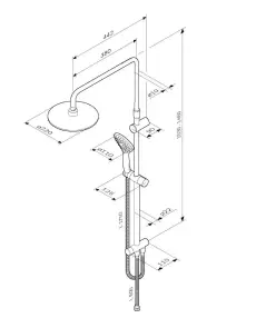 Душова система ShowerSpot без змішувача AM.PM F0790033 Gem №9