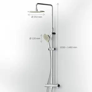 Душова система ShowerSpot з термостатом AM.PM F0780400 Like №5