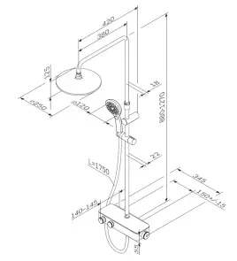 Душевая система с термостатом AM.PM F0750A400 Inspire 2.0 №8