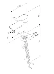 Смеситель Для раковины, черный AM.PM F85A02122 X-Joy №4