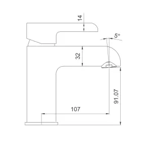 Змішувач для умивальника Gappo G1003-6 №6