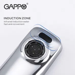 Змішувач для умивальника Gappo G523 з сенсорним Датчиком №4