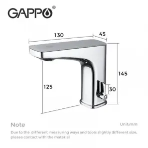 Змішувач для умивальника Gappo G523 з сенсорним Датчиком №6