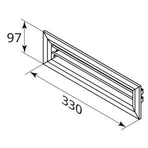 Решетка настенная 300х55 металлическая Vents FlexiVent 0930300x55 №2