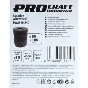 Барабан абразивний з нейлоновою щіткою Procraft DWA810.240 №2