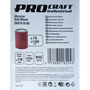 Барабан абразивний стрічковий Procraft DAB7610.80 №2
