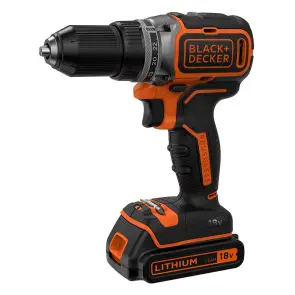 Дриль-шурупокрут акумуляторний безщітковий BLACK+DECKER BL186KB №1