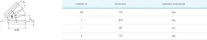 Коліно (відвід) Вентс Спіровент коліно 45-710, (d710, 45°) №2