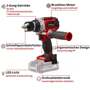 Шуруповерт безщітковий Einhell TP-CD 18/60 Li BL - Solo №3