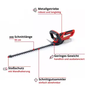 Кусторез аккумуляторный Einhell GE-CH 1855/1 Li Solo №3
