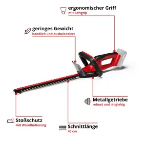 Кусторез аккумуляторный Einhell GC-CH 18/40 Li Solo №4