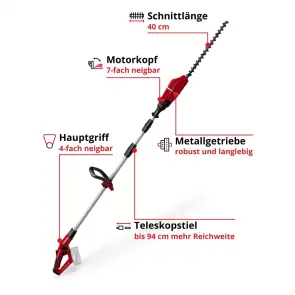 Кущоріз акумуляторний Einhell GE-HH 18/45 Li T-Solo №4