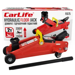 Домкрат гідравлічний підкатний Carlife 2т 130-330мм №1