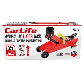 Домкрат гідравлічний підкатний Carlife 2т 130-330мм №2
