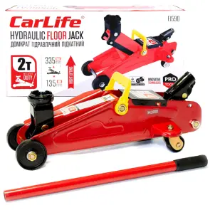Домкрат гідравлічний підкатний CarLife 2т 135-335мм №1