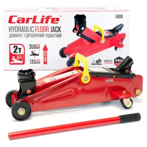 Домкрат гидравлический подкатный CarLife 2т 135-350мм №1