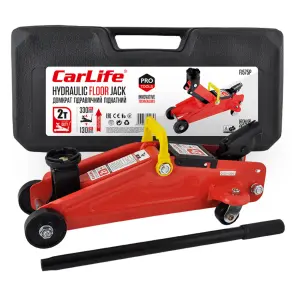 Домкрат гидравлический подкатный Carlife 2т 130-330мм в кейсе №1