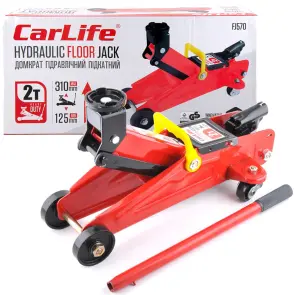 Домкрат гідравлічний підкатний CarLife 2т 125-310мм №1