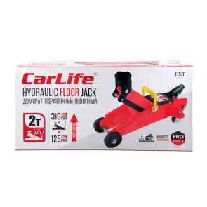 Домкрат гідравлічний підкатний CarLife 2т 125-310мм №2