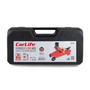 Домкрат гідравлічний підкатний CarLife 2т 125-310мм у кейсі №2