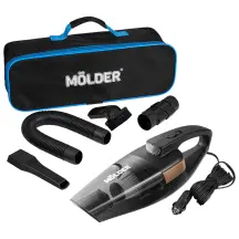 Пылесос автомобильный Molder 110 Вт 3,2кПа от прикуривателя с LED-фонарем черный