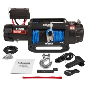 Лебедка Molder T-Rex 12500lbs (6.0hp/4.4kw; 262) синтетический трос №2