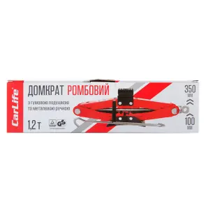Домкрат ромбовий CarLife 1,2т 100-350мм №2